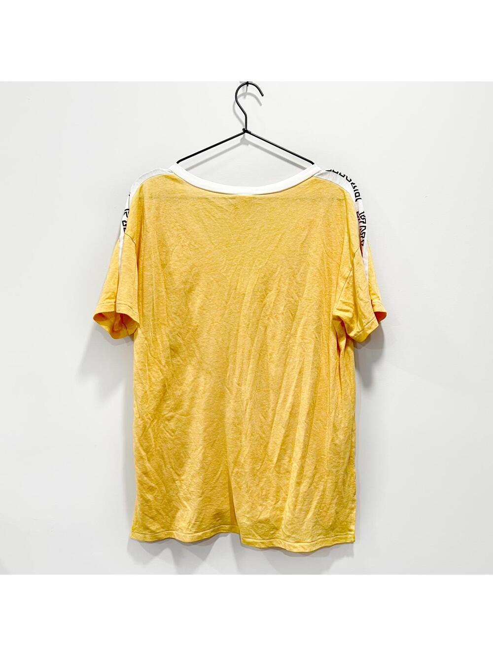 Victoria's Secret Pink Golden Yellow V-Neck Logo T-Shirt Size M - Picture 5 of 5